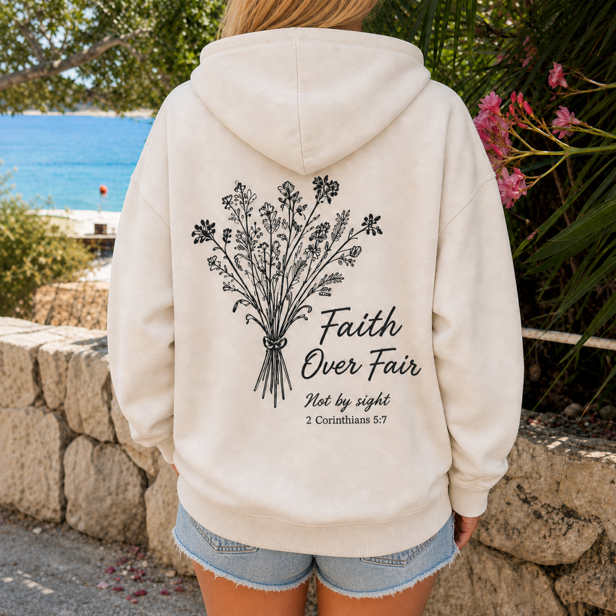 Faith Over Fear Wildflower Hoodie