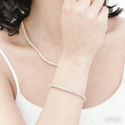 PAVOI 14K Gold Plated Tennis Bracelet