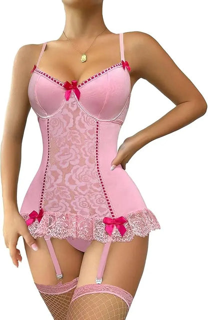 🎀Blush Desire | 3-Piece Lace Lingerie Set