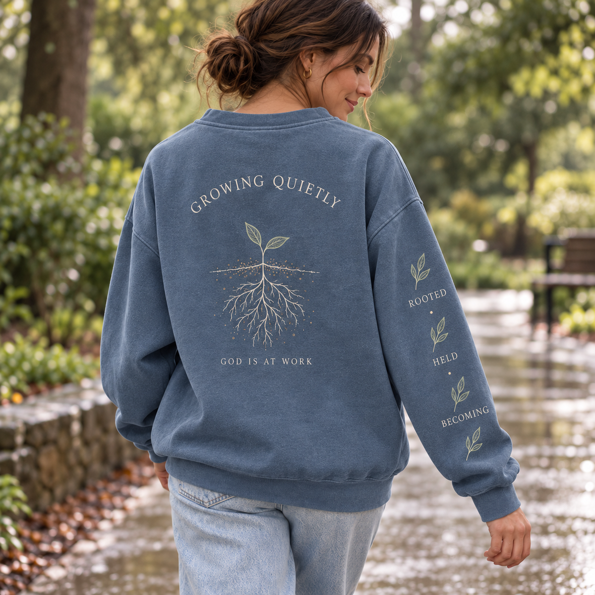 Growing Quietly Crewneck Sweatshirt