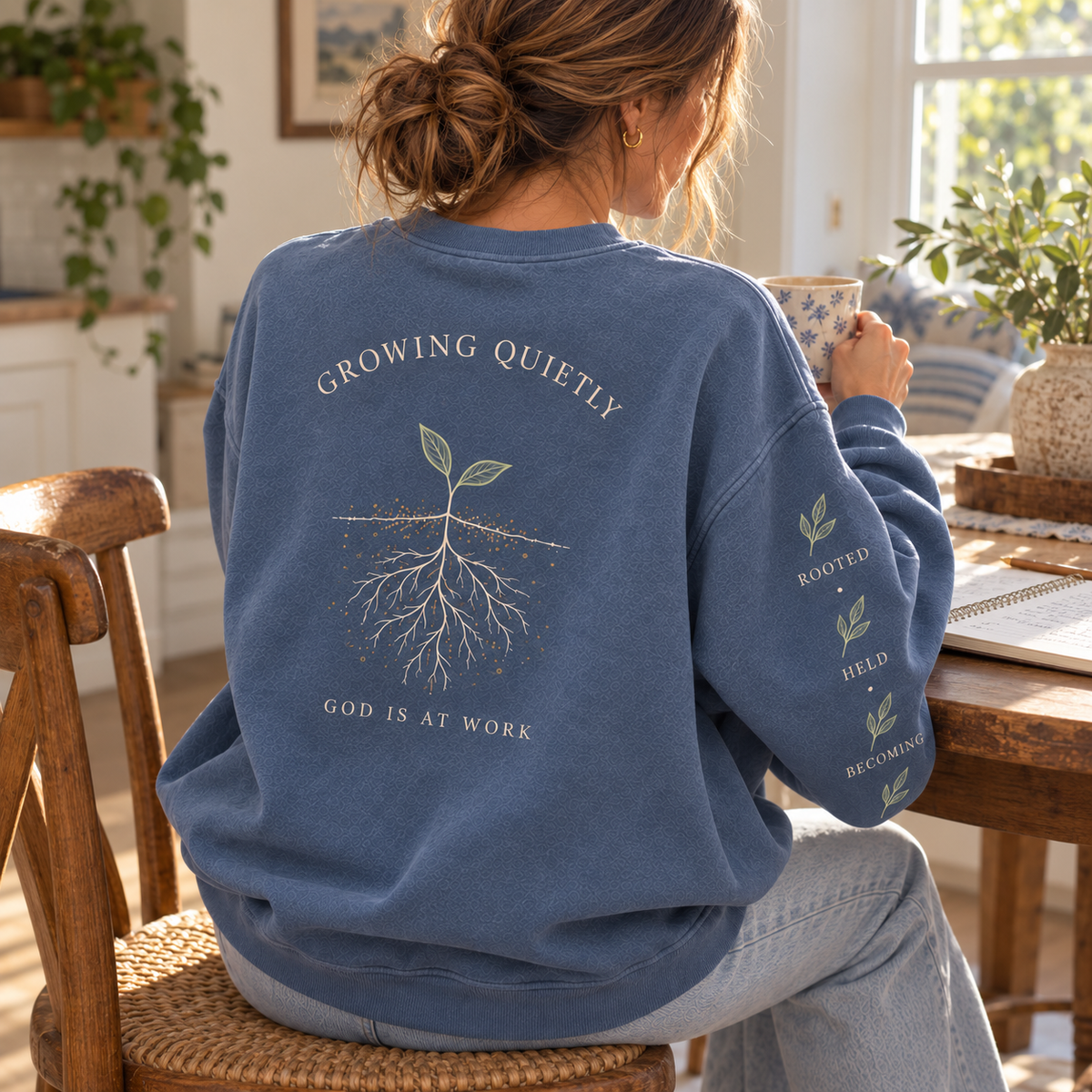 Growing Quietly Crewneck Sweatshirt