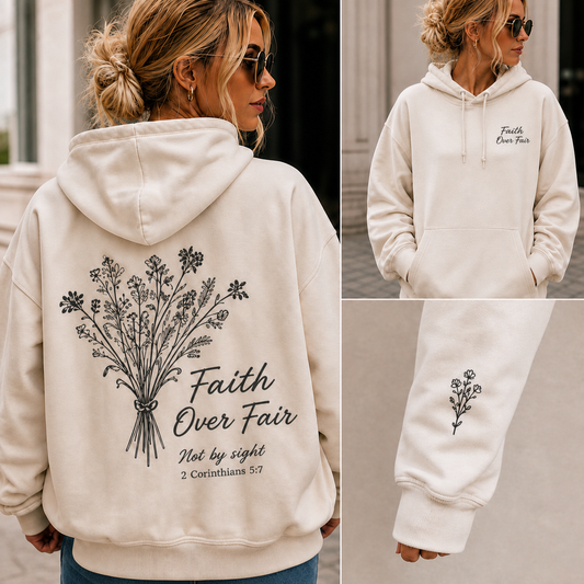 Faith Over Fear Wildflower Hoodie