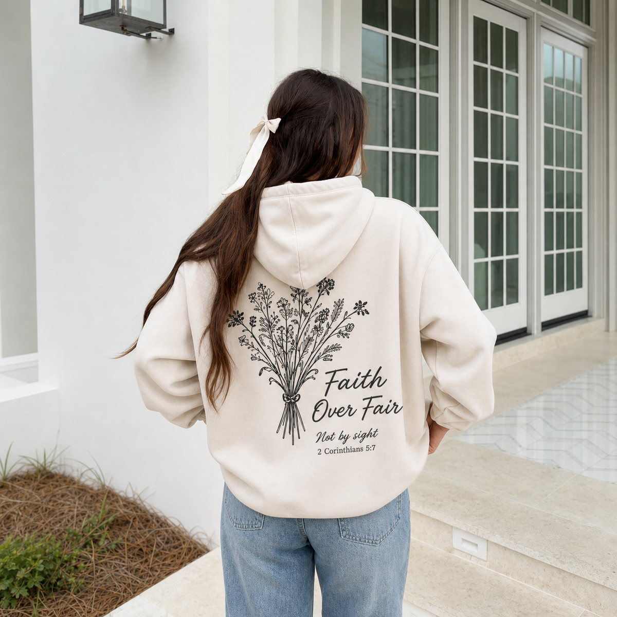 Faith Over Fear Wildflower Hoodie