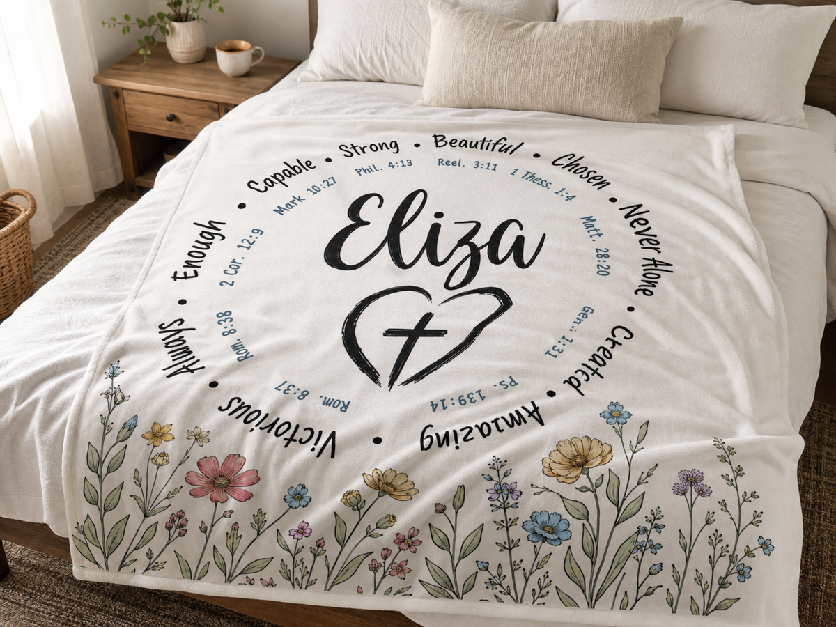 God Says I Am Personalized Christian Blanket