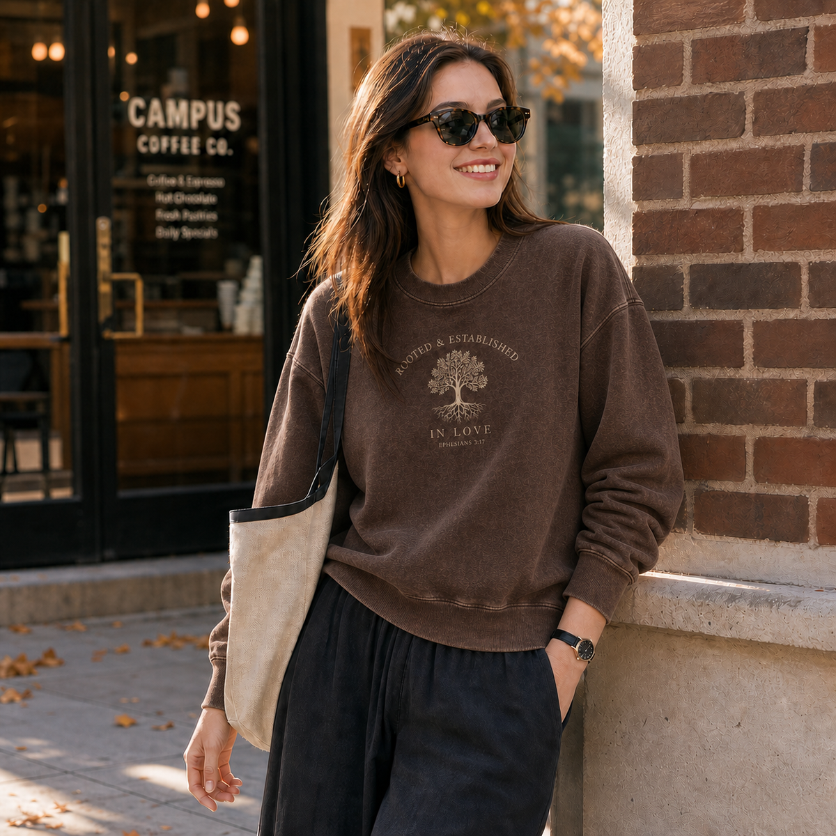 Rooted & Established in Love Washed Sweatshirt