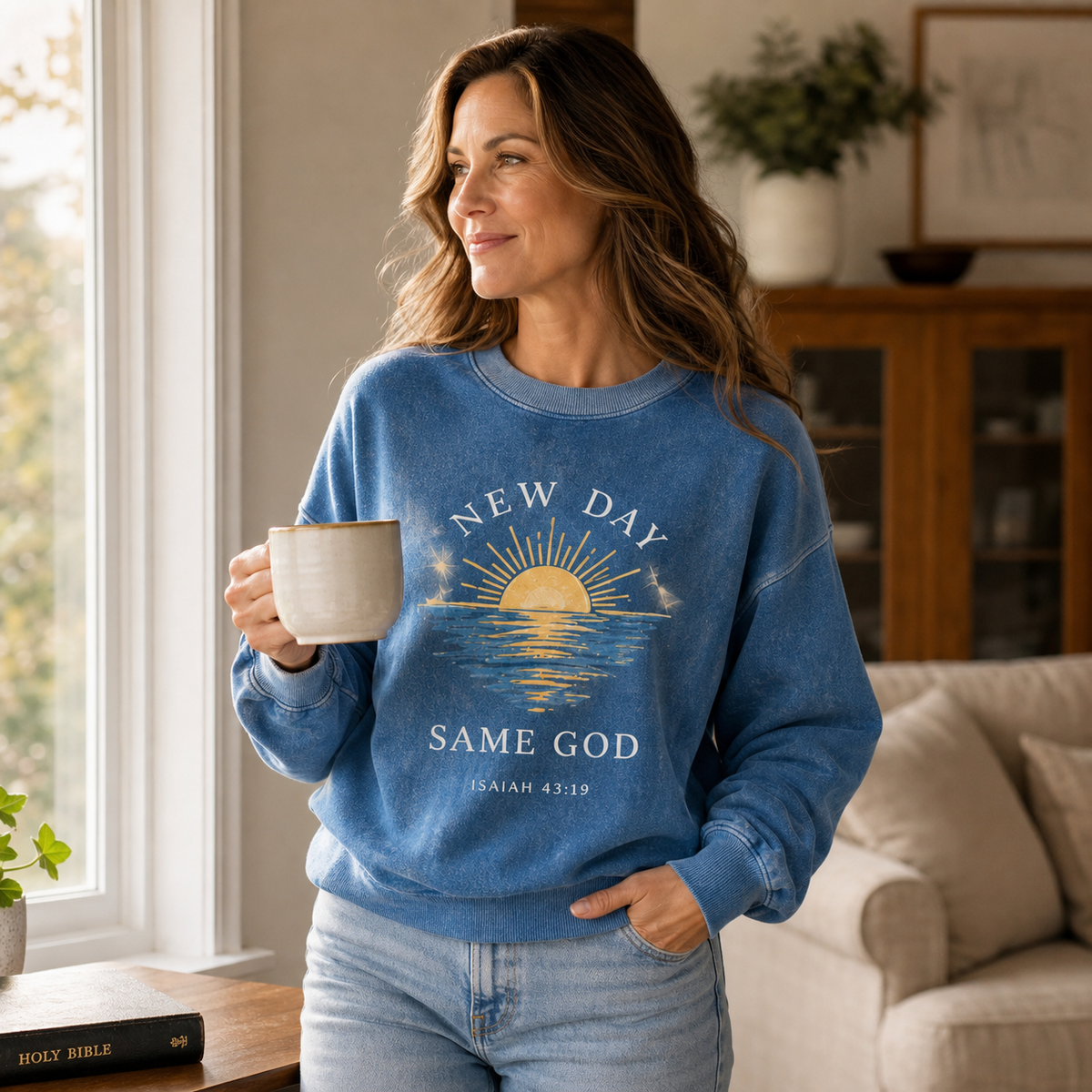 New Day Same God Crewneck