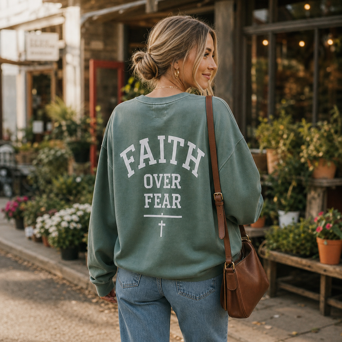 Faith Over Fear Crewneck Sweatshirt