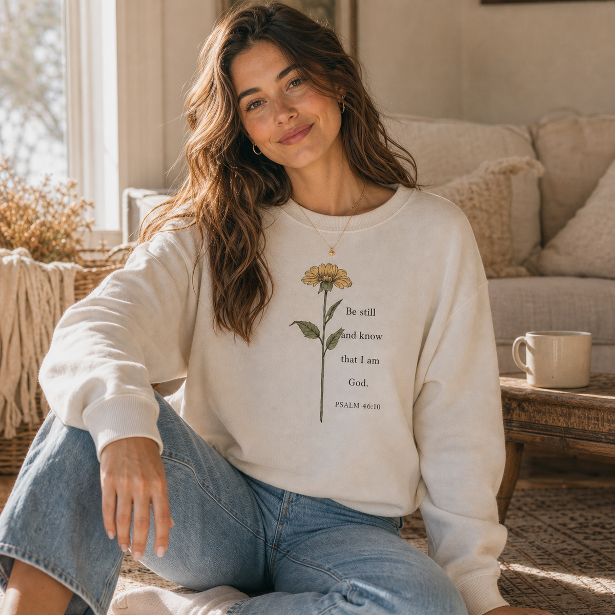 Be Still & Know Floral Crewneck Sweatshirt