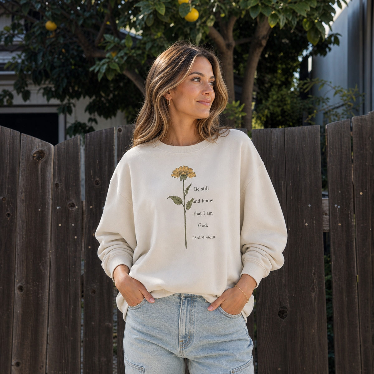 Be Still & Know Floral Crewneck Sweatshirt