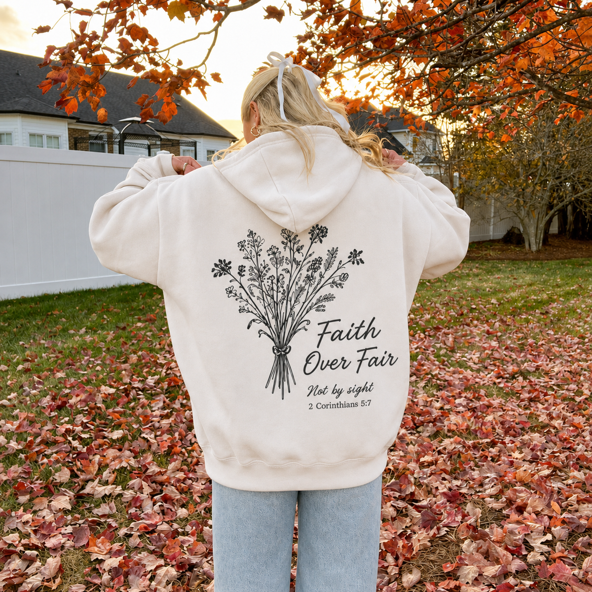 Faith Over Fear Wildflower Hoodie
