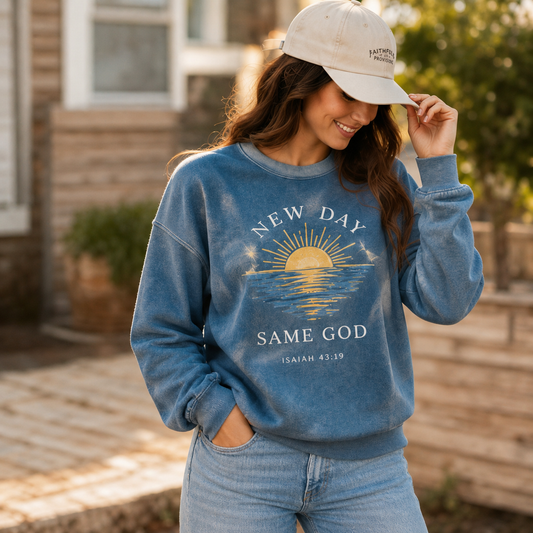 New Day Same God Crewneck