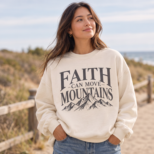 Faith Can Move Mountains Crewneck Sweatshirt