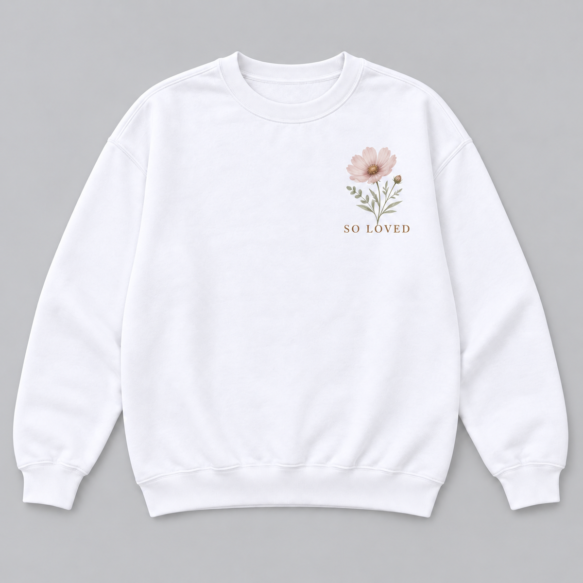 Loved Beyond Words Personalized Floral Sweatshirt
