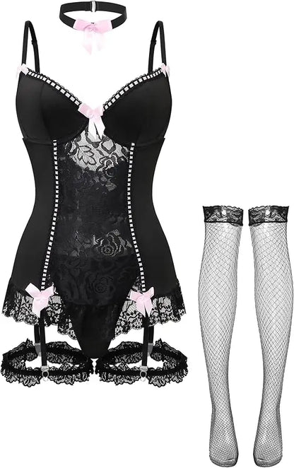 🤍Alabaster Dawn | 3-Piece Lace Lingerie Set